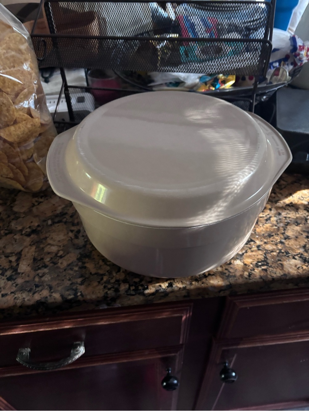 Vintage 1980s -- Anchor Hocking -- Microware--5 Quart Dutch Oven with Lid
